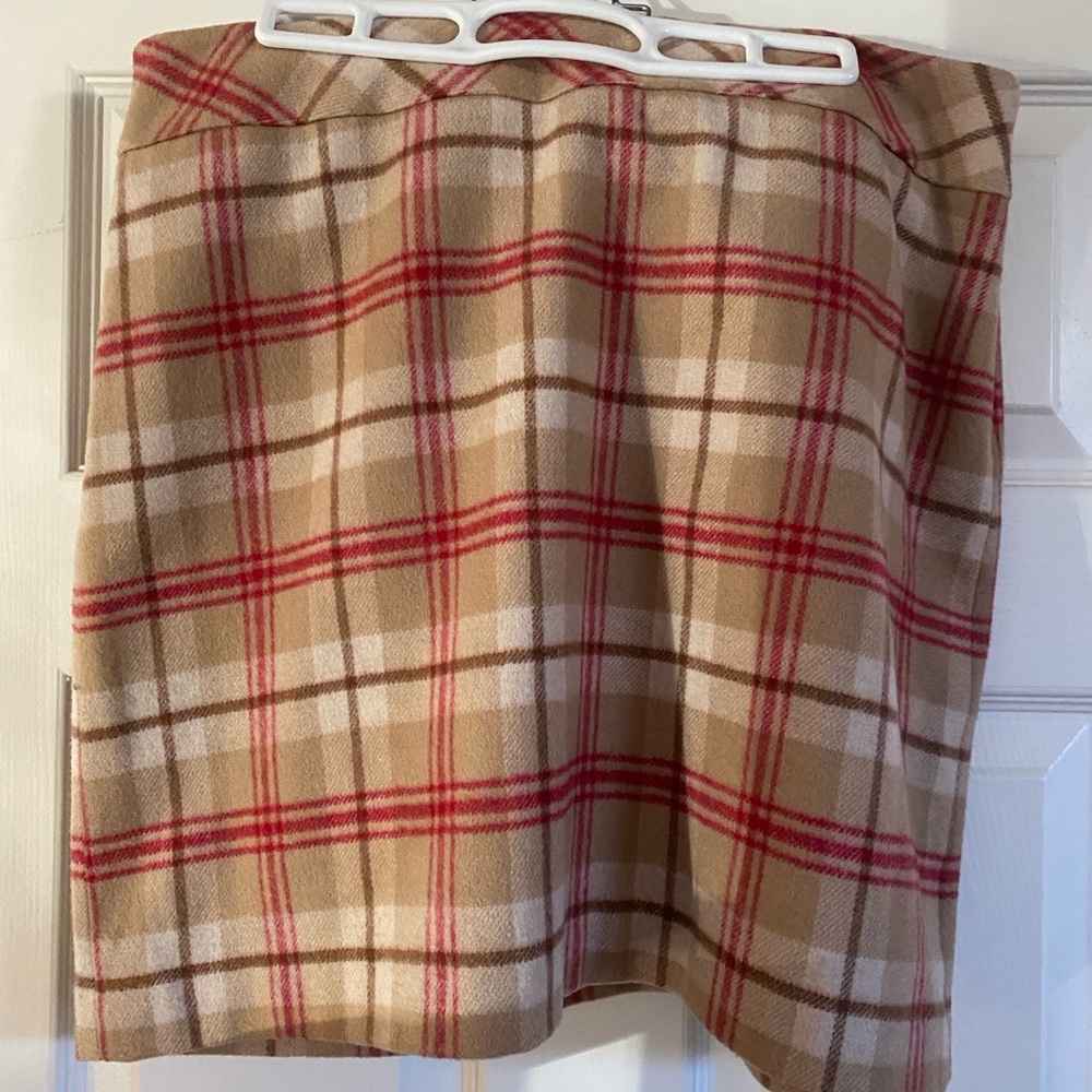 Ann Taylor Loft plaid Skirt 14P (petite)
